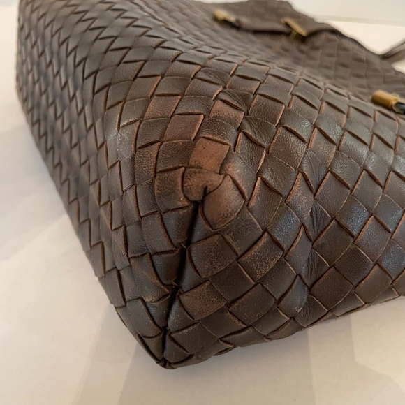 Bottega Veneta Intrecciato small tote 162937 Leather Shoulder Handbag Brown - Picture 8 of 16